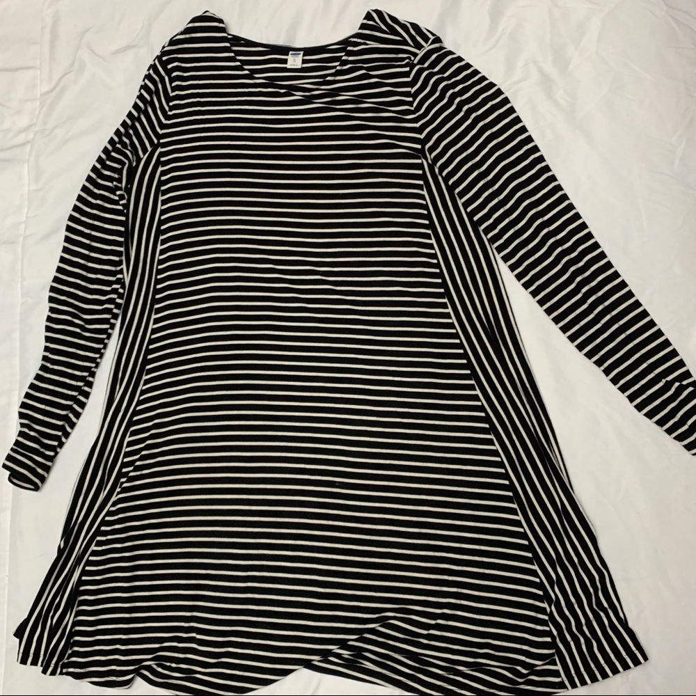 Striped tee shirt dress